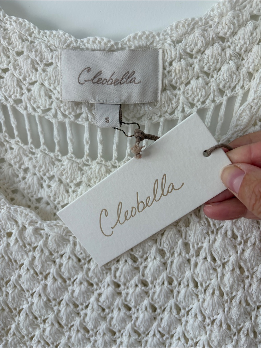 Cleobella Cream Crochet Midi Dress - Picture 5 of 5